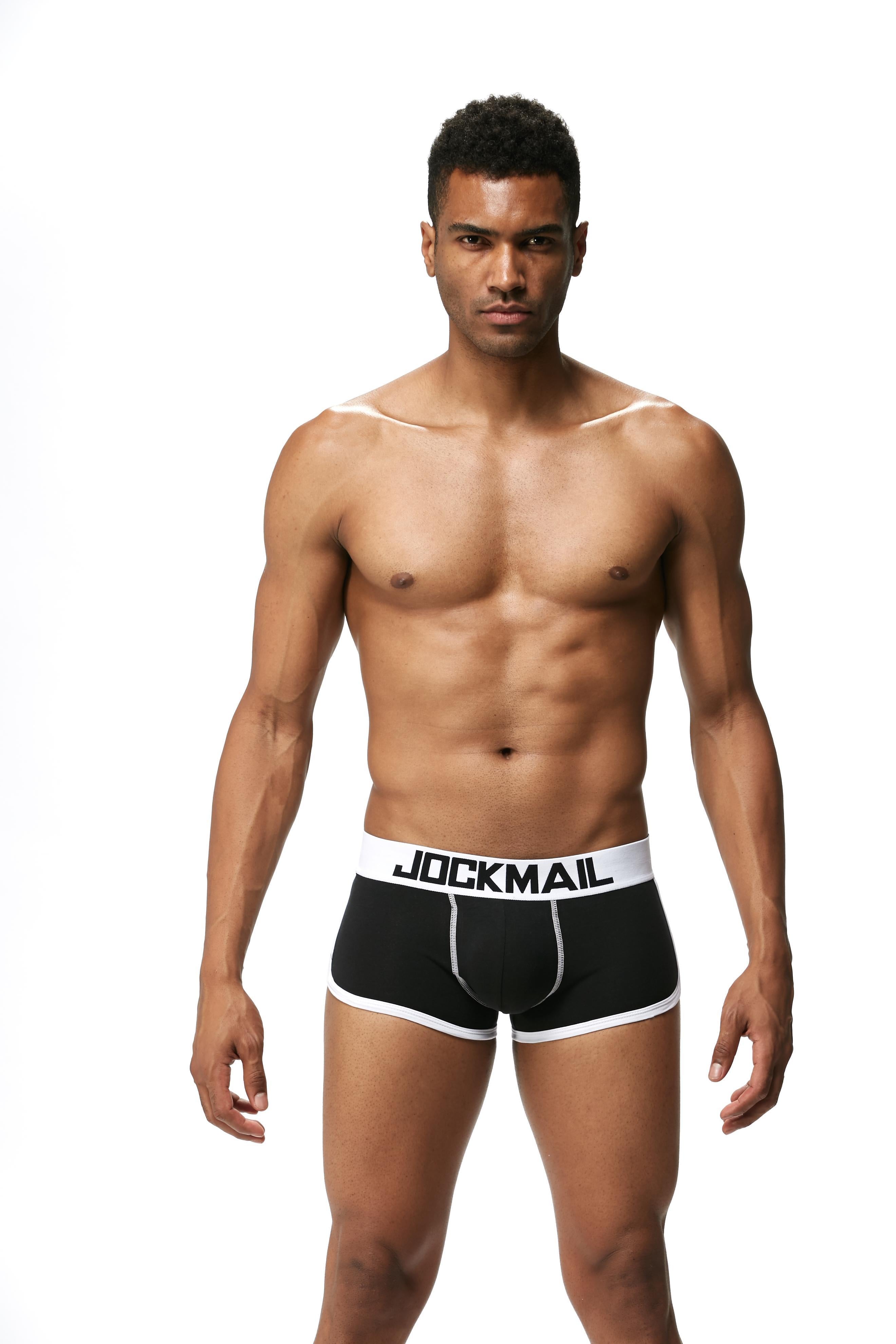 Jockmail Sexy Boxer Men Underwear Mens Butt Enhancing Padded Trunk