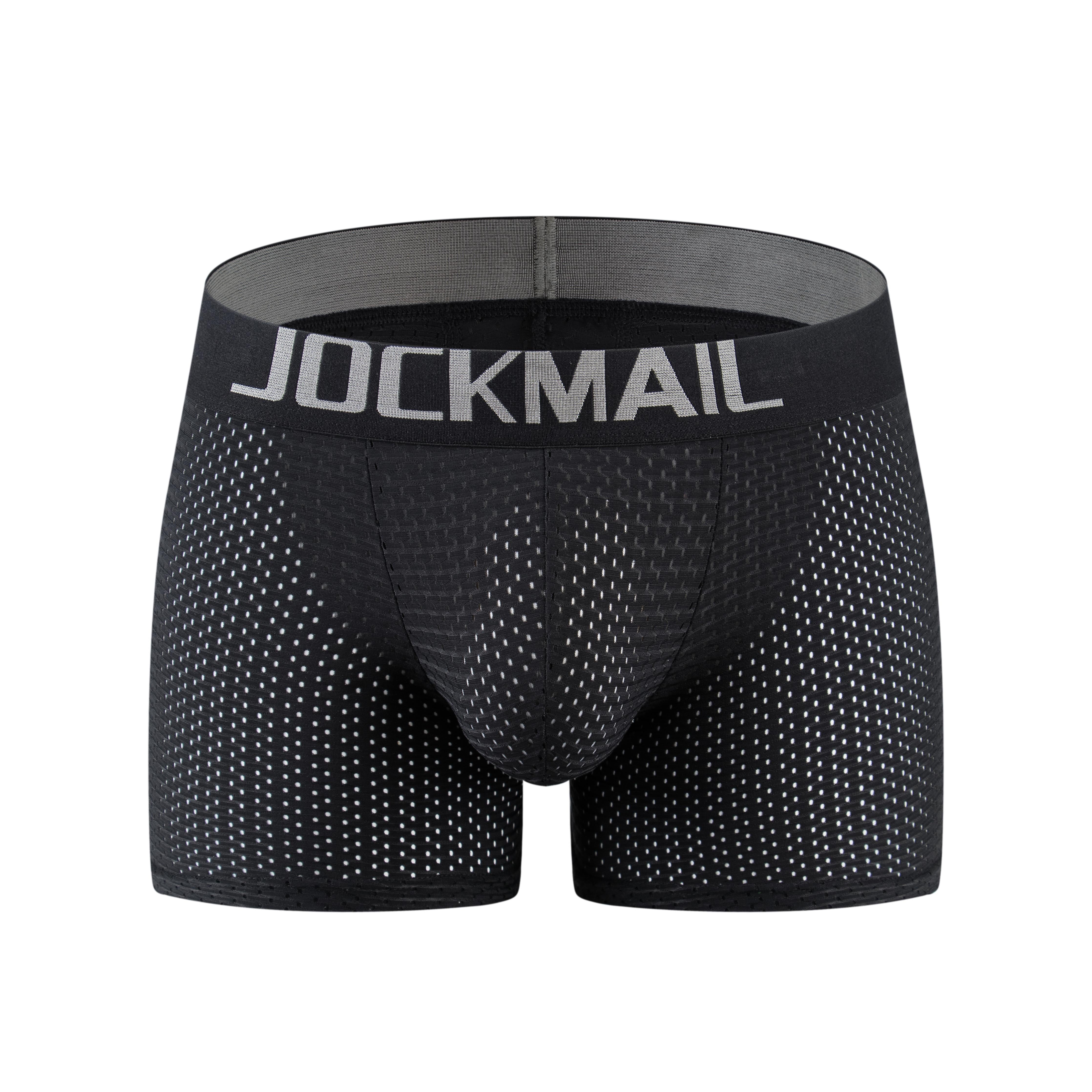 Jockmail Sexy Boxer Men Underwear Mens Butt Enhancing Padded Trunk  Removable Pad Of Butt Lifter And Enlarge Package Pouch Bl2646 From 27,9 €