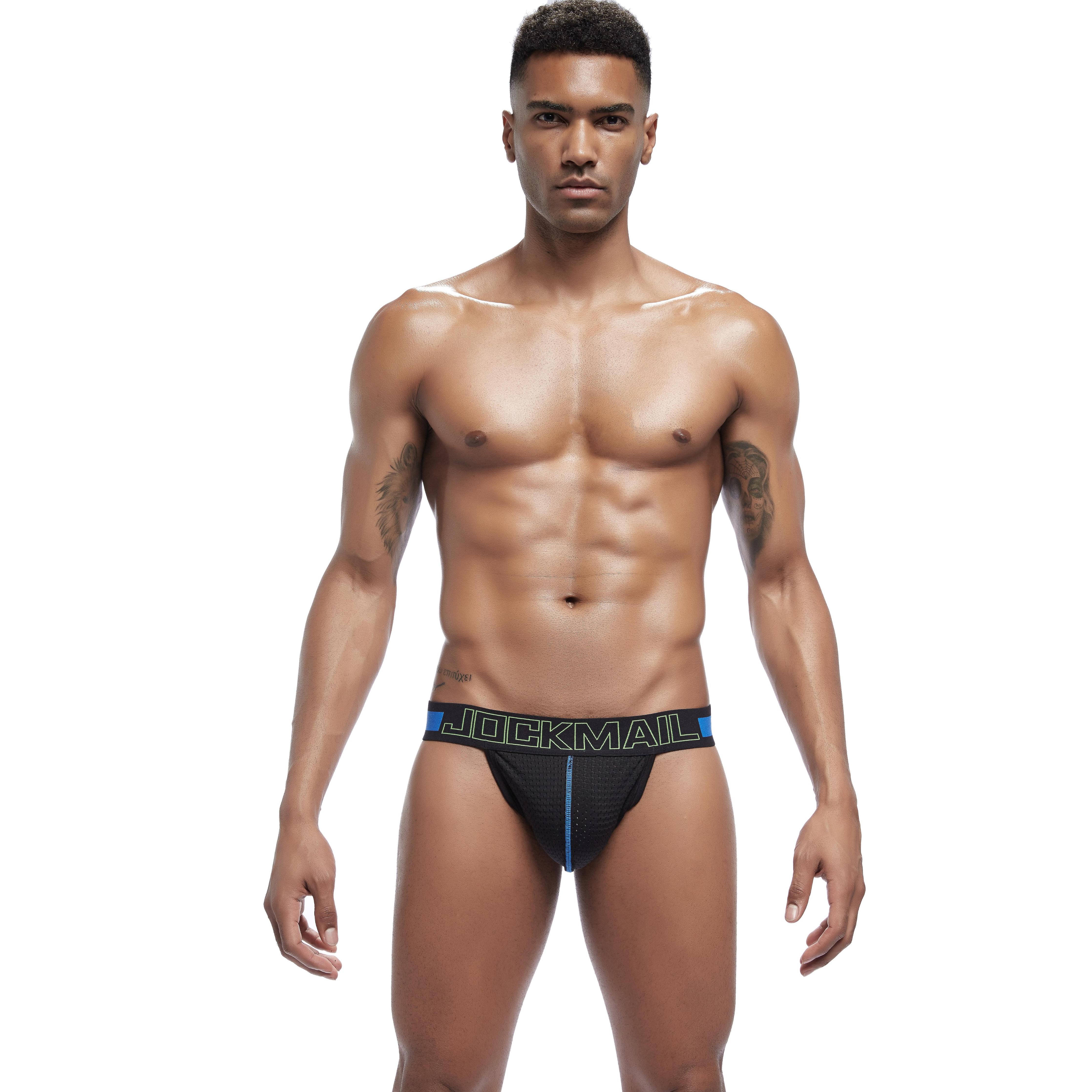 Cuecas Jockmail Brand Mens Roupa Boxadores Trunks Sexy Push Up Cup