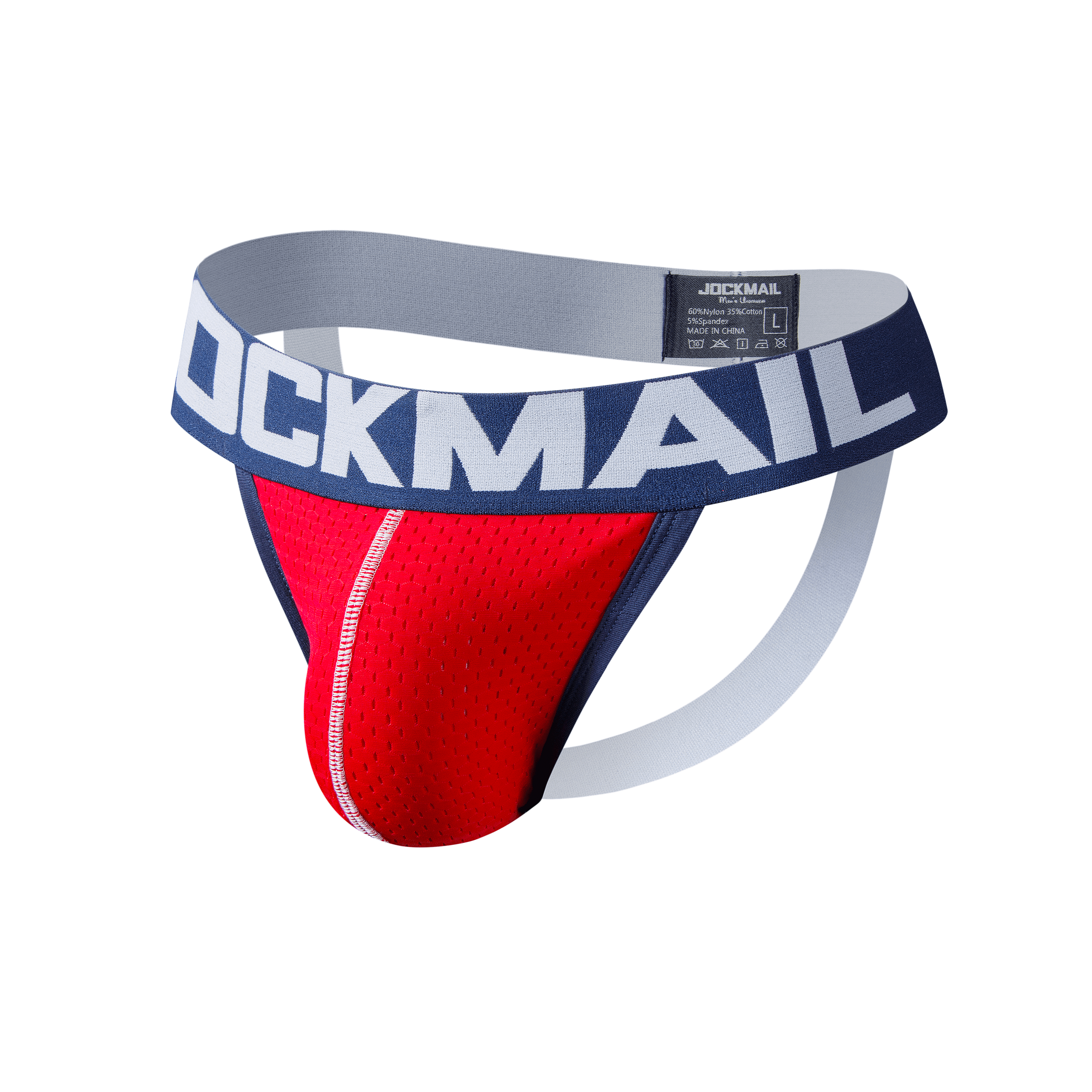 JOCKMAIL Sexy Men Underwear Thong Jockstrap Breathable Cotton Jock