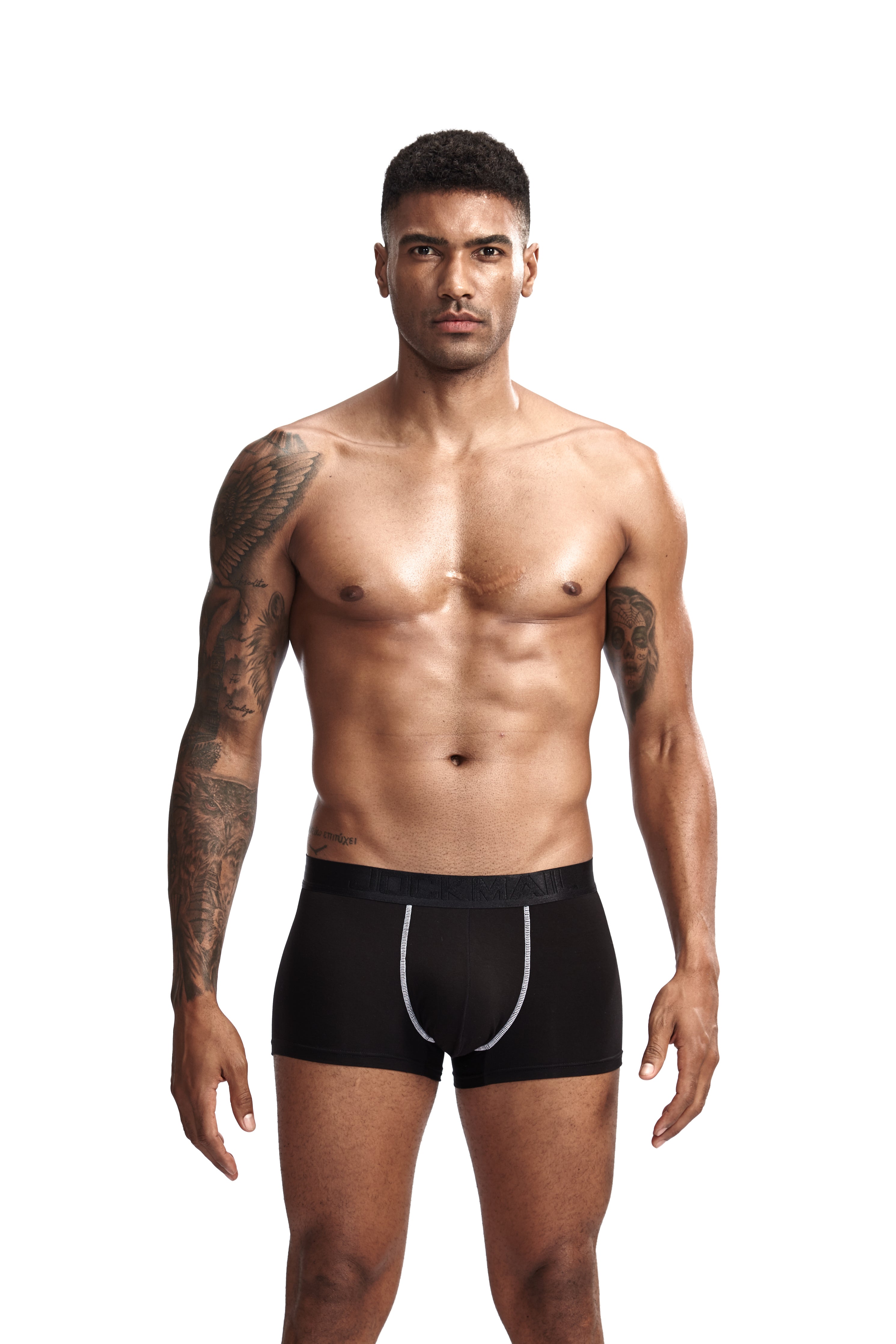 JOCKMAIL Cotton Men Underwear Boxers Sexy Male Underpants Men Boxer Shorts  (M, Black) at  Men's Clothing store